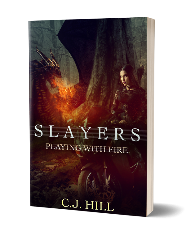 Book cover for "Slayers: Playing with Fire" by CJ Hill
