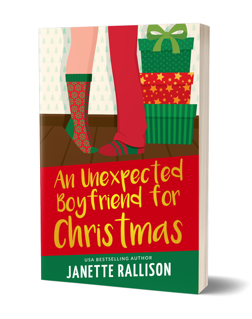 Book cover for "An Unexpected Boyfriend for Christmas" by Janette Rallison