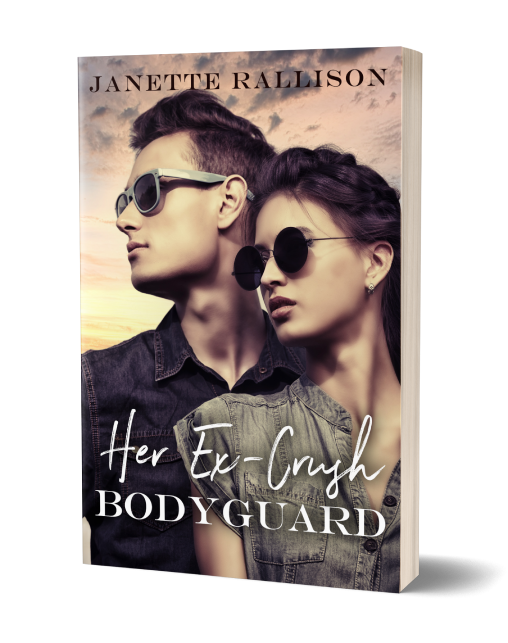 Book cover for "Her Ex-Crush Bodyguard" by Janette Rallison